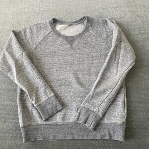 Uniqlo Sweater Women XS Heather Gray Casual Crew Neck Sweatshirt Classic Lounge